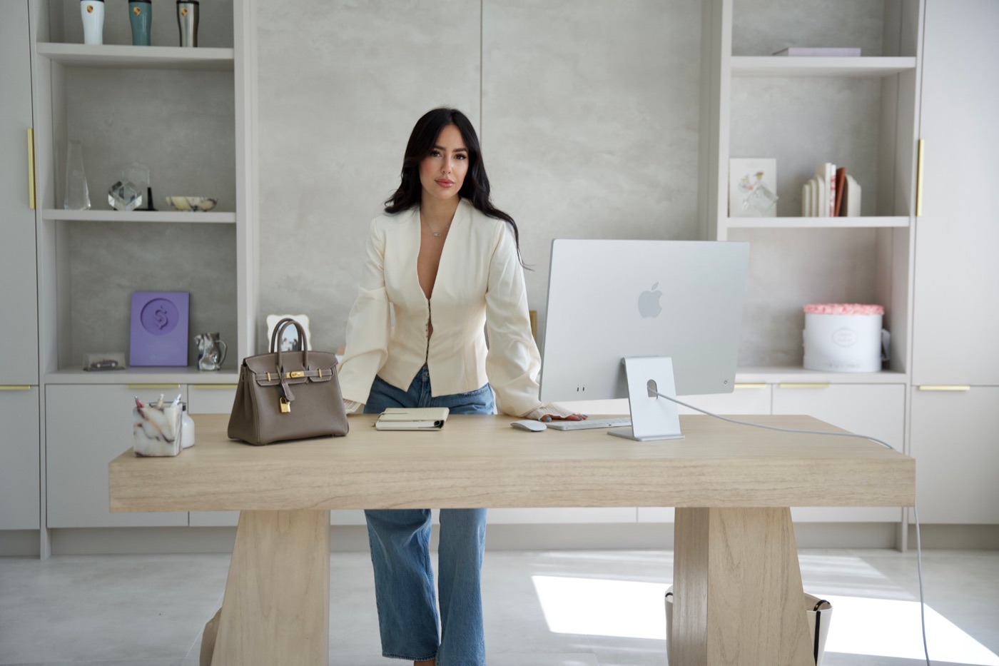 Rachell in her home office